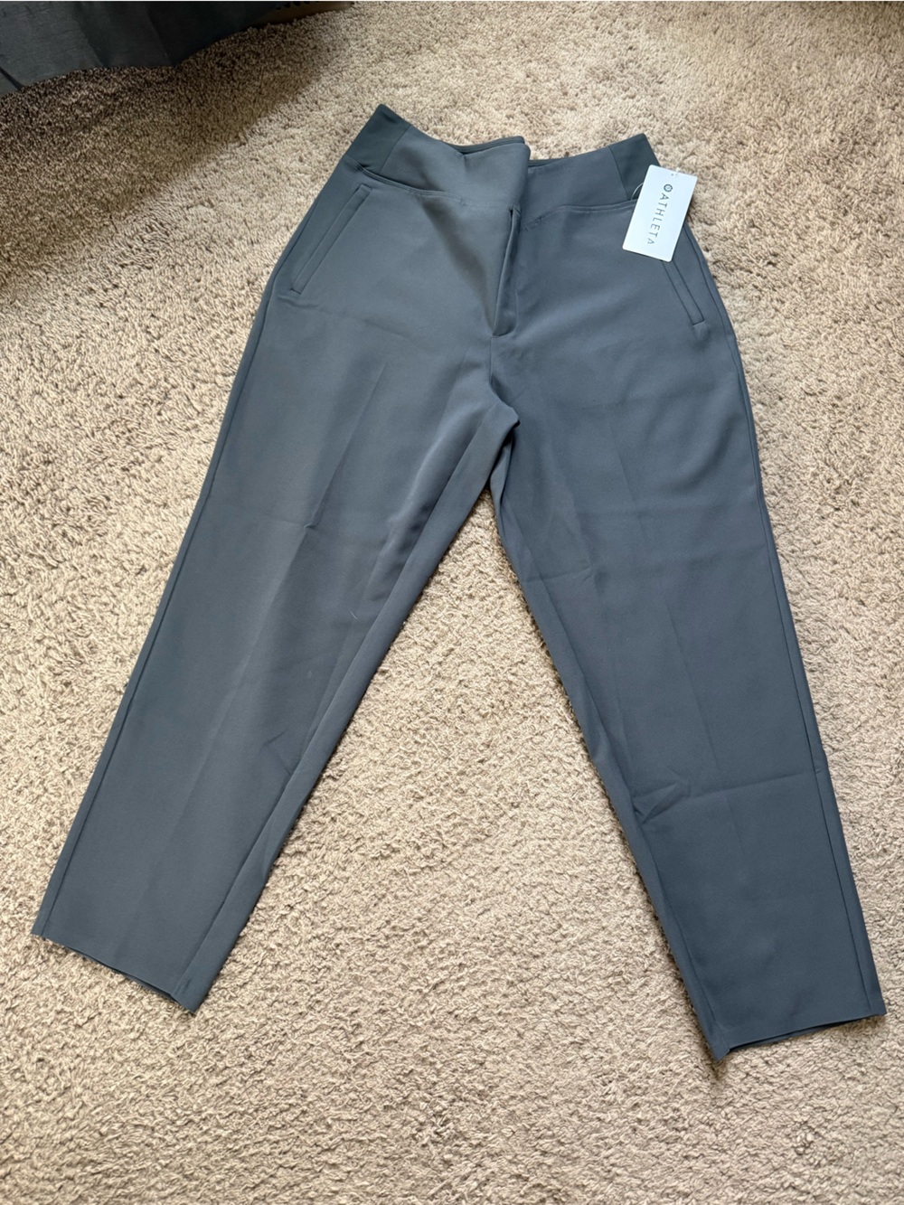 Athleta Charcoal Cropped Slim Ankle Pants